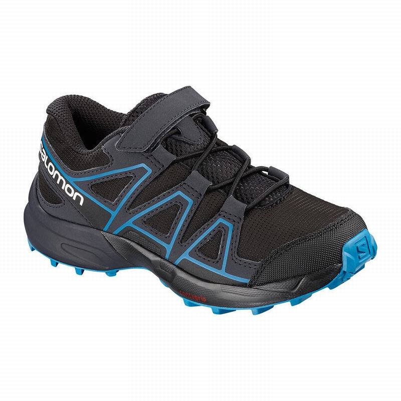 SALOMON SPEEDCROSS Philippines - Kids' Trail Running Shoes - Black/Deep Grey | 917503-OYT